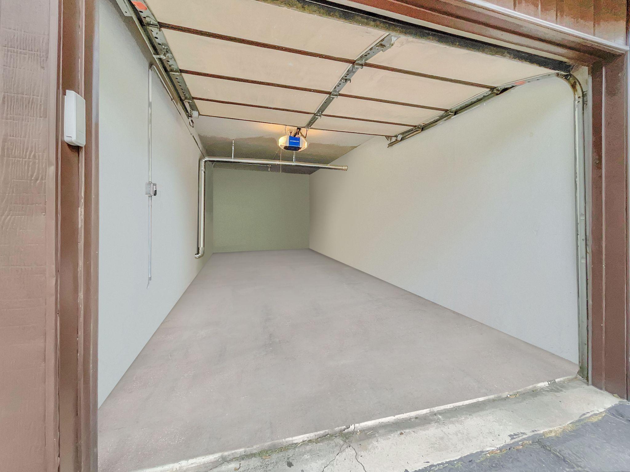 garage that was virtually cleared out of any contents