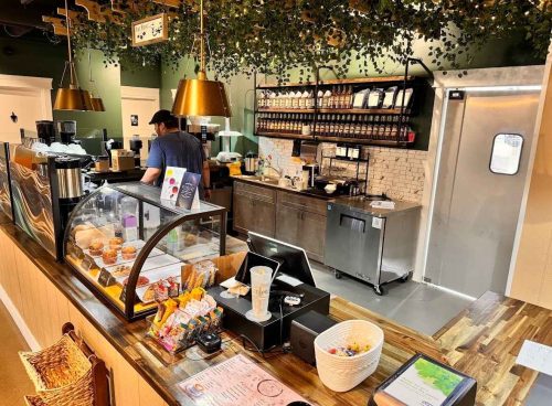 picture inside the daily drip coffee shop in Dyer Indiana