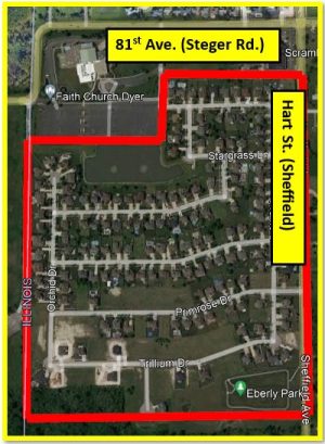 Highpoint Prairie, Dyer IN, Aerial Map