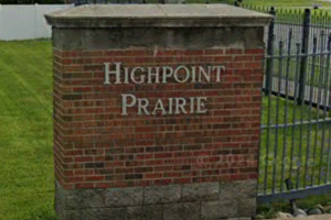 Highpoint Prairie Subdivision sign Dyer Indiana