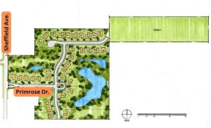 Subdivision Map of Meadow Brooke Subdivision in Dyer Indiana