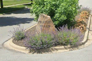 Prairie Trails Subdivision Sign Dyer Indiana