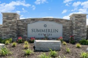 Summerlin Estates Subdivision Sign Dyer Indiana