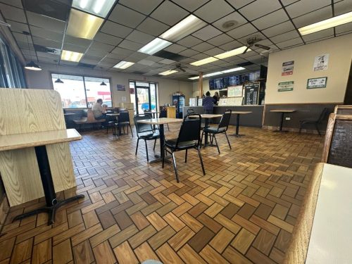 inside view of restaurant of AJs hot dogs, gyros & subs new lenox IL
