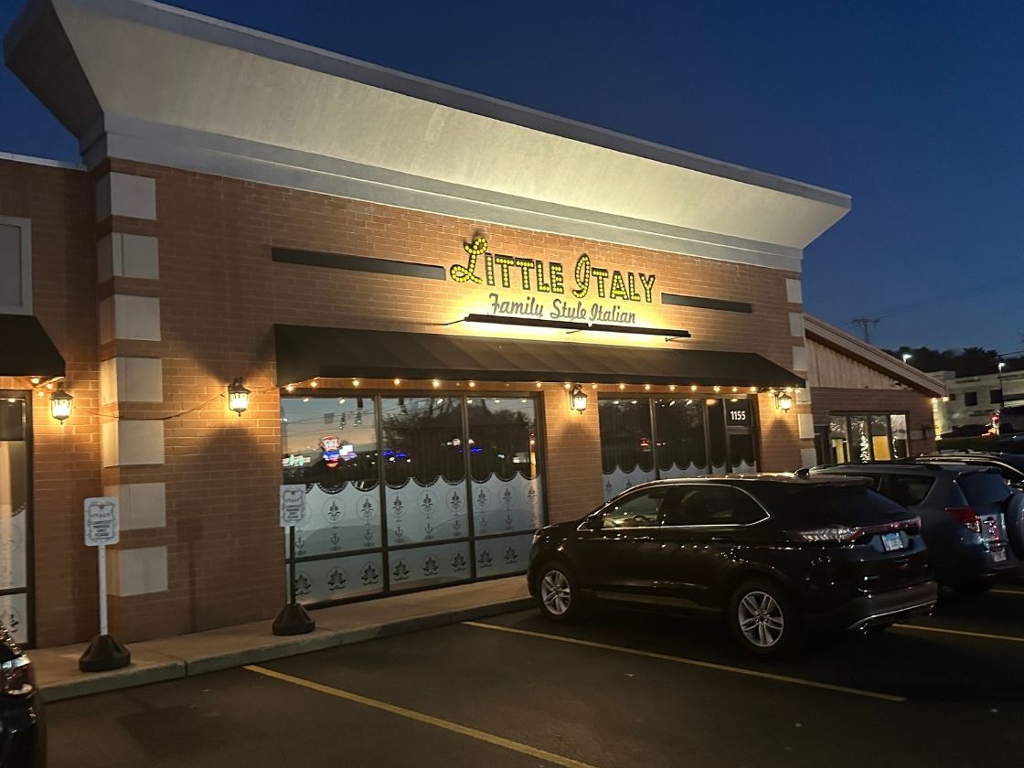 front of Little Italy restaurant in Dyer IN